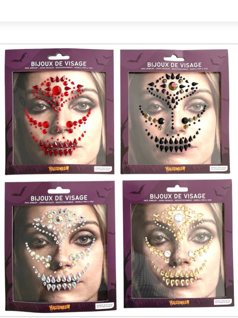 Strass de visage Halloween