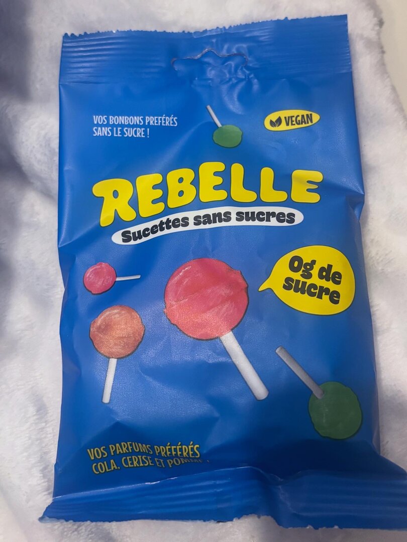 Sachet de sucettes sans sucres REBELLE