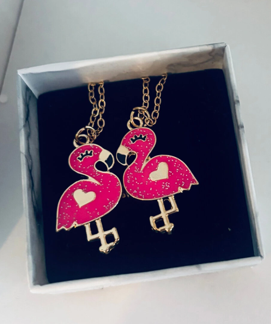 Collier d'amitié Flamants roses